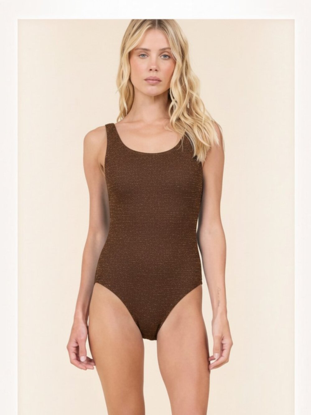 SURF GYPSY Metallic Dark Brown Body Suit OS